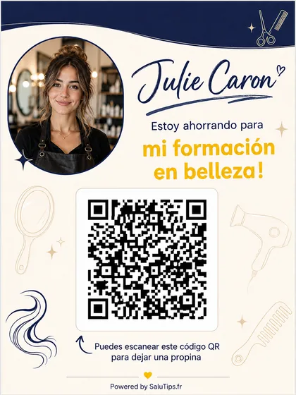 Julie Caron beauty training QR card
