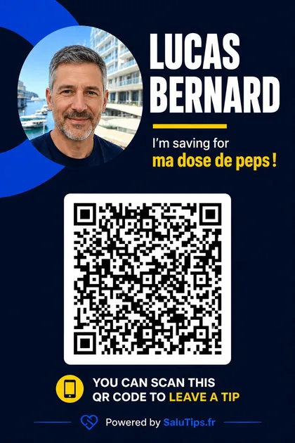 Lucas Bernard modern QR tip card