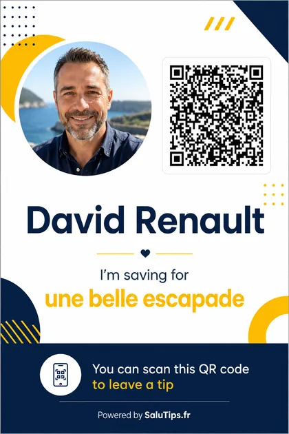 David Renault travel savings QR card