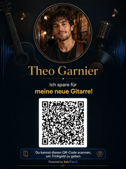 Theo Garnier music QR tip poster
