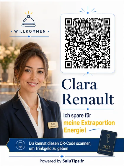 Clara Renault hospitality welcome QR card